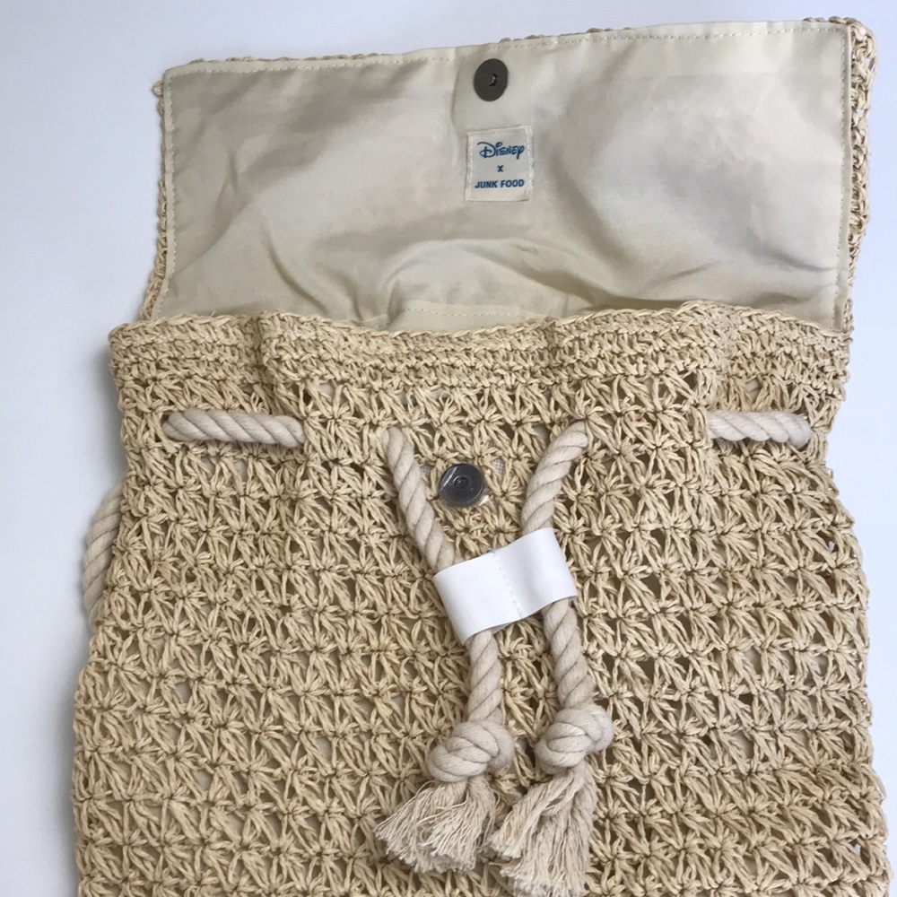 Disney x Junk Food Raffia Straw Drawstring Backpack - Picture 5 of 7
